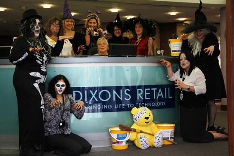 The Dixons team dressed up in Halloween fancy dress to raise money for Children in Need